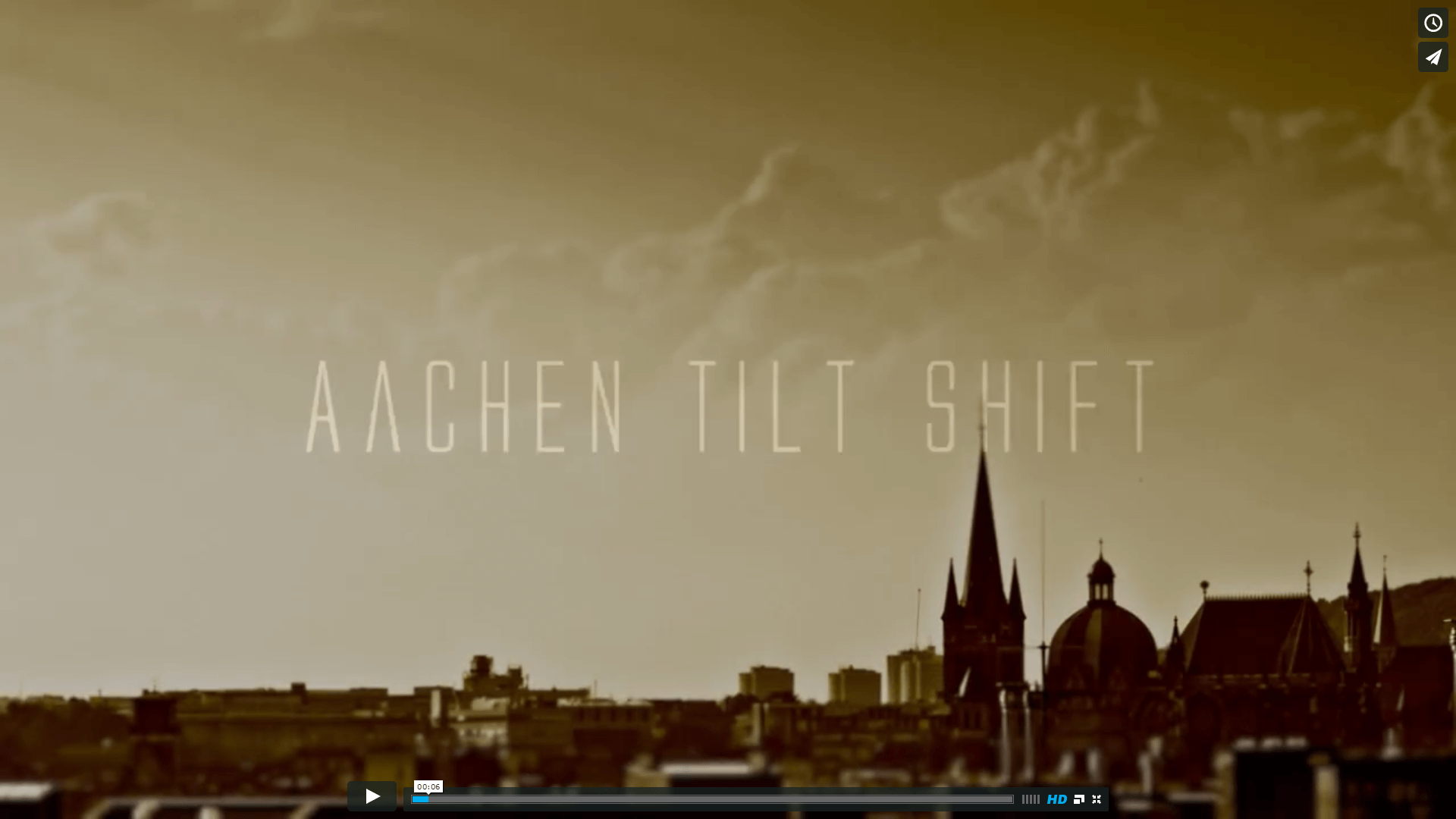 Aachen Tilt Shift Video Title Screencapture