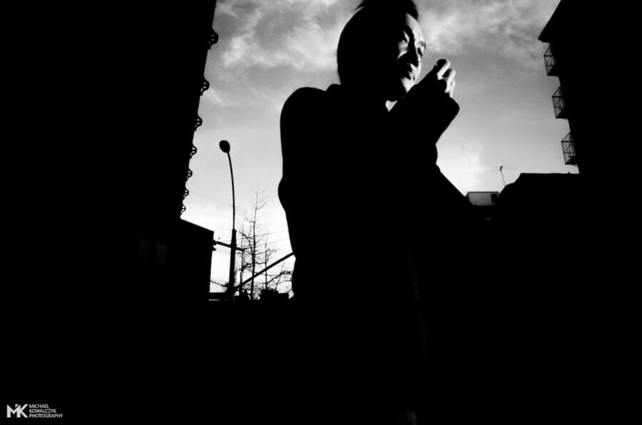 Low Angle Sidelight Portrait, East Broadway, NYC, 2016