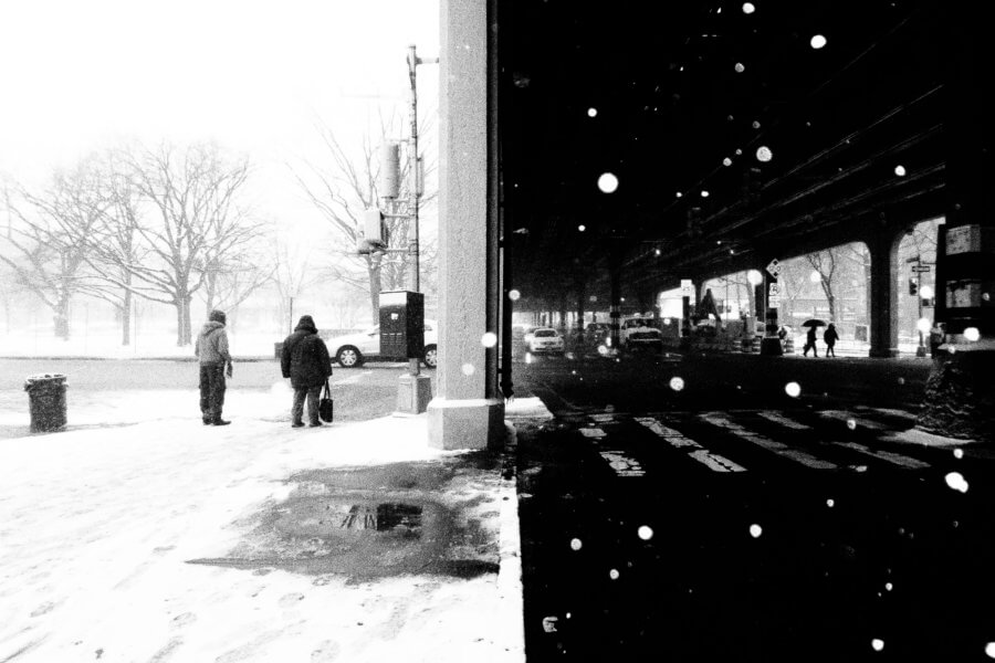 Snow under the 2 Line, Bronx 2016