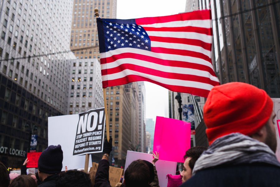 Portraits of People during Womans March on NYC, January 21st. 2017