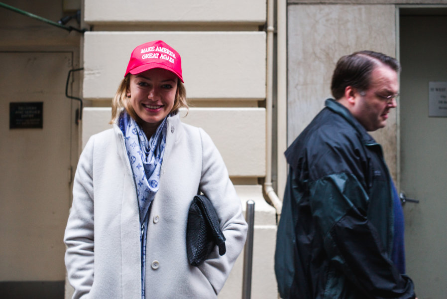 Portraits of People during Womans March on NYC, January 21st. 2017