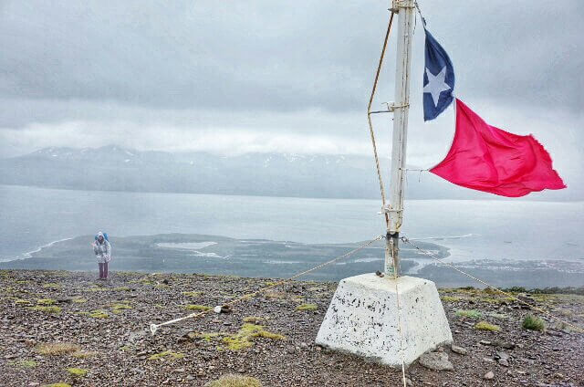 Dientes de Navarino Trekking Day 1 Chile Flag Pole