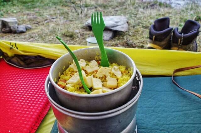 Dientes de Navarino Trekking Cooking Noodle Cheese Trangia