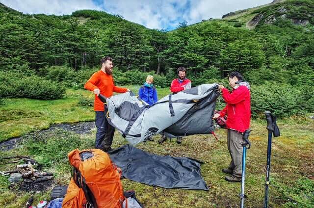 Dientes de Navarino Trekking Tent Packing